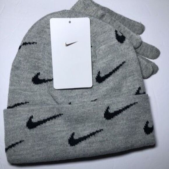 Nike Big Kids Swoosh Beanie and Gloves Set - Picture 5 of 6